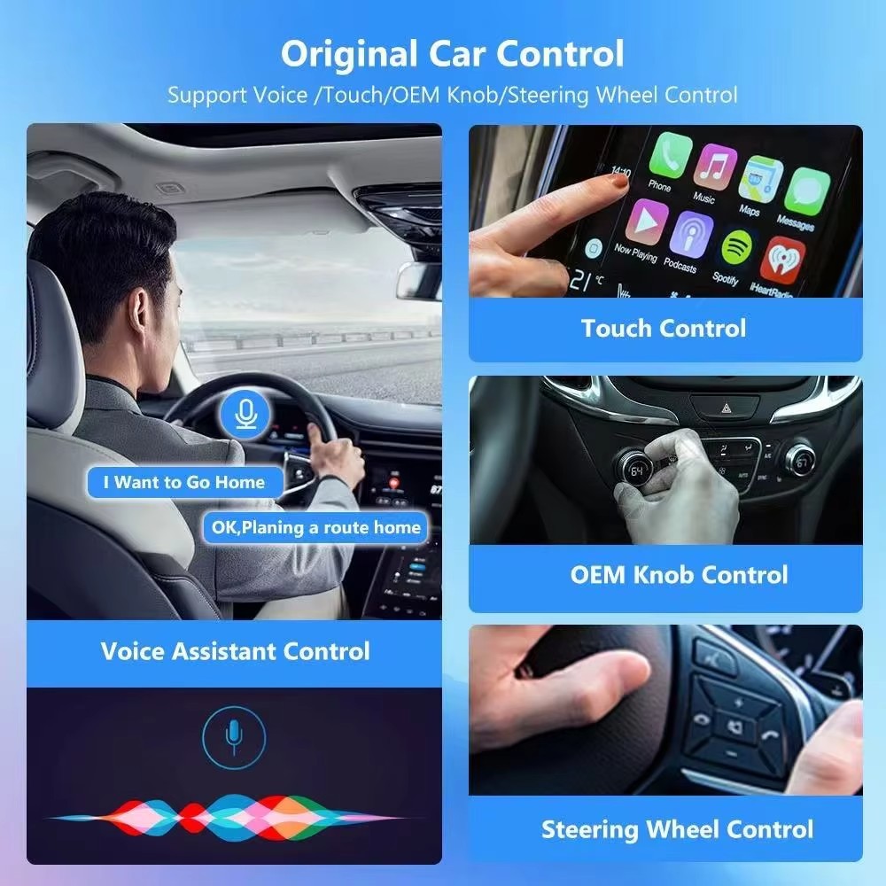 Cross-Border 2-in-1 Wireless Carplay Box, Direct Plug-In Smart Car Machine Interconnection Box, Apple Autocarplay Box