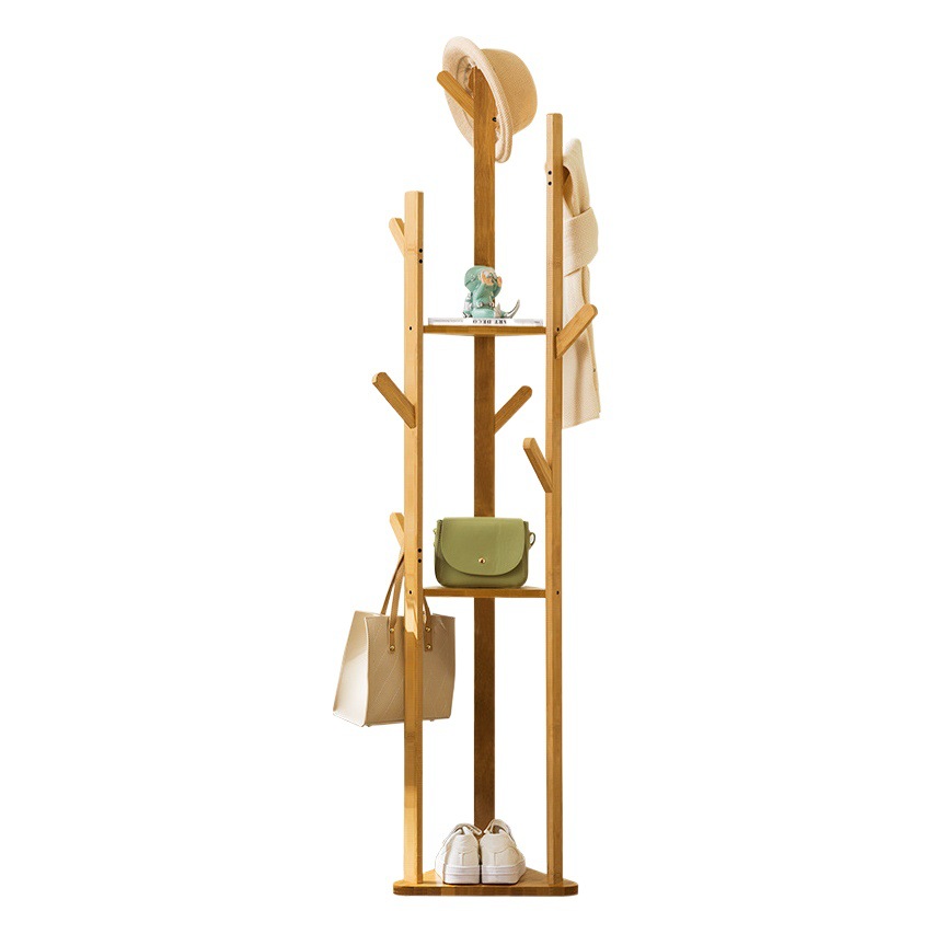 Simple Coat Rack for Home Rental Bedroom Storage, Floor-Standing Clothes Rack, Vertical Clothes Rod, Simple and Multi-Functional
