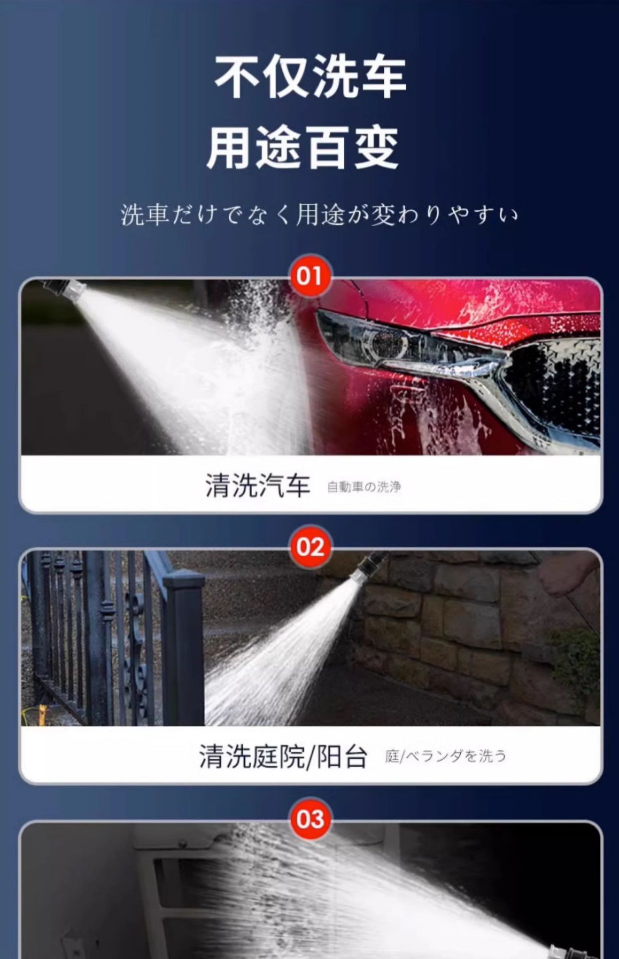 Cordless High Pressure Car Washer Water Gun