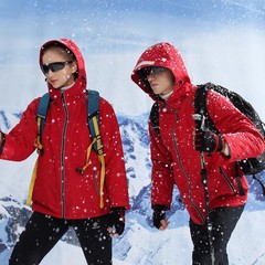 Autumn and Winter Cold-Weather & Warmth-Keeping Softshell Jacket&mdash;Outdoor Windproof Climbing Suit for Men and Women&mdash;Fleece-Lined Hooded Zip-Up Workwear