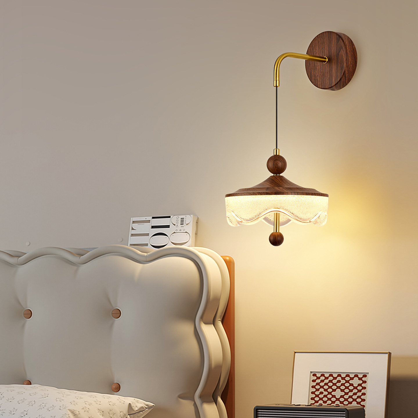 Medieval estilo dormitorio cabecera lámpara de pared sala de estar lámpara de pasillo 2026 nuevo estilo americano retro creativo cabecera lámpara L669