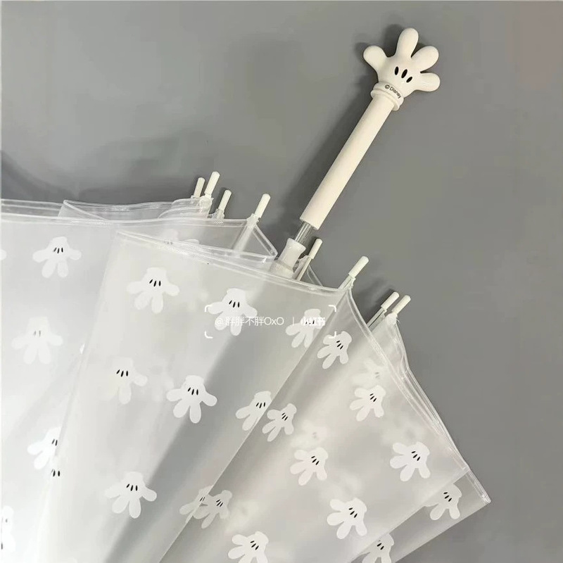 Mickey Mouse Transparent Umbrella Children's Eco-Friendly Umbrella Cute Cartoon Straight Long Handle Automatic Transparent Umbrella Mickey Mouse Transparent Umbrella Children's Eco-Friendly Umbrella Cute Cartoon Straight Long Handle Automatic Transparent Umbrella