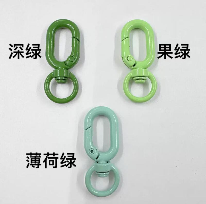 烤漆彩色弹簧扣8字圆形开口环提子弹簧圈钥匙扣DIY配件合金U型扣|undefined