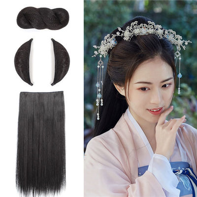 Ancient wig, ancient Hanfu, hair accessories, studio style thousand bone fairy style bun