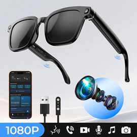 ai智能眼镜1080P智能摄像Smart glasses蓝牙眼镜户外运动语音助手