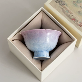 结晶釉陶瓷主人杯个人专用茶盏功夫茶具高档精致单女士品茗茶杯子