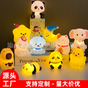Vinyl Cartoon Animal Luminous Bedside Decoration Bedroom Night Light Cute Red Panda Night Market Cross-Border Gift Wholesale