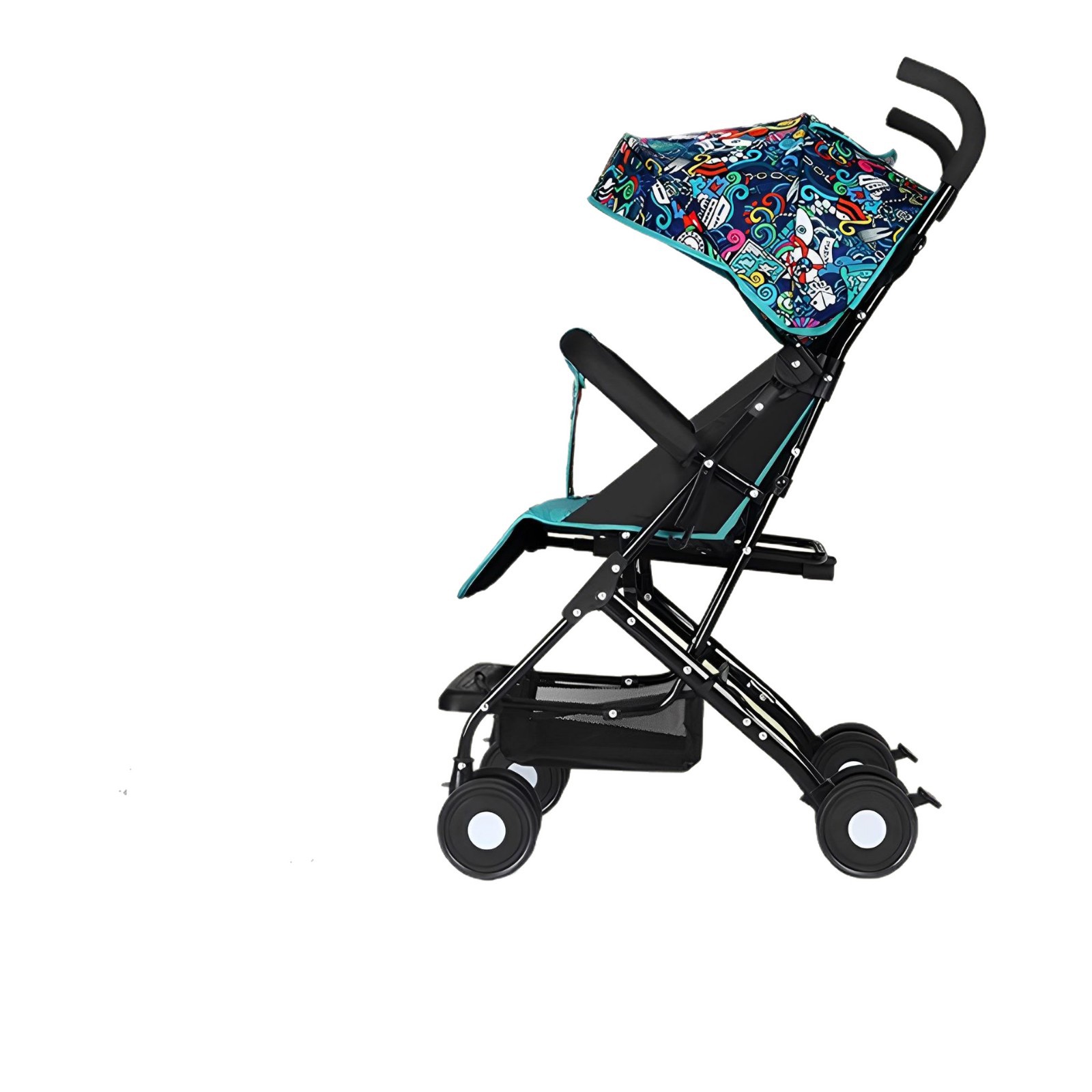 Carrinche de bebé se puede sentar y acostar y plegable ligero para bebés, carro de bebé transfronterizo multifuncional para niños