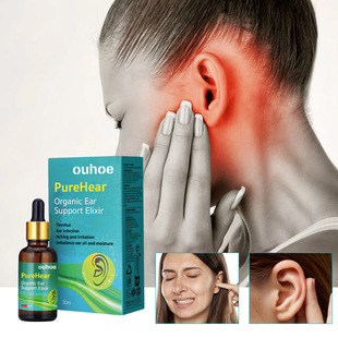 Ouhoe Organic Ear Protector Ear Discomfort Cleaning Earwax Body Comfort Ear Massage Daily Care Drops