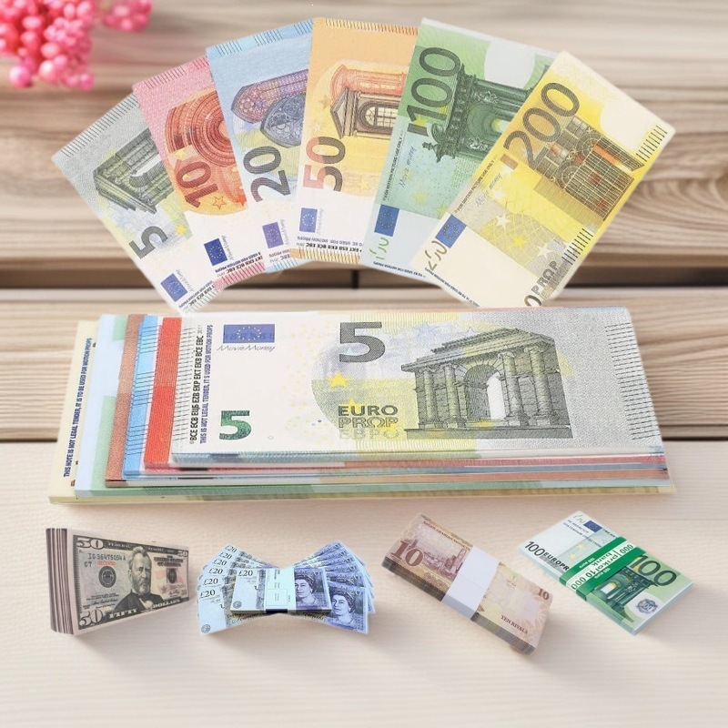 Miniature Currency Props Printed Towel Set For Party Fun_voghion.com