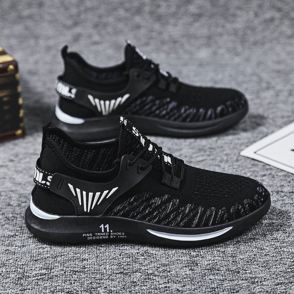 Scarpe da uomo Scarpe da tennis Scarpe da ginnastica Tessuto Mesh Assorbimento degli urti Calzature versatili e imbottite_voghion.com