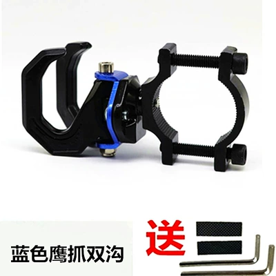 Hole-Free Motorcycle Bumper, Battery | Other Electric Vehicle Accessories - double-hook-eagle-grip-type-blue-black-pipe-clamp