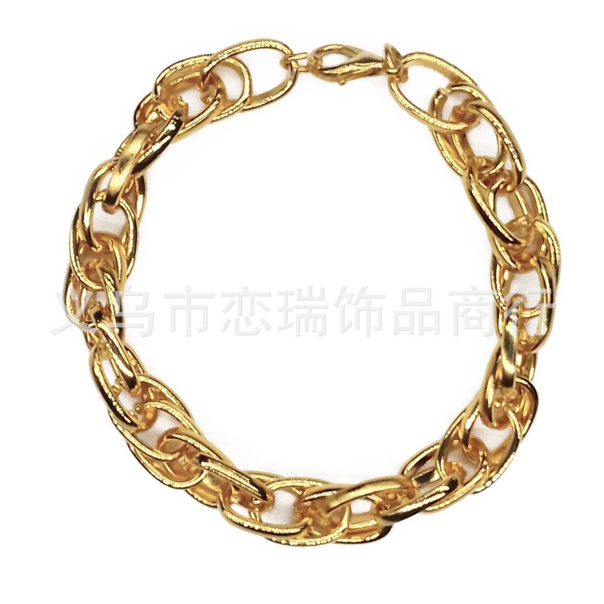 Hip-Hop collar de oro pulsera negro pescador sombrero explosivo gafas marco anillo de dólar vestido de baile conjunto