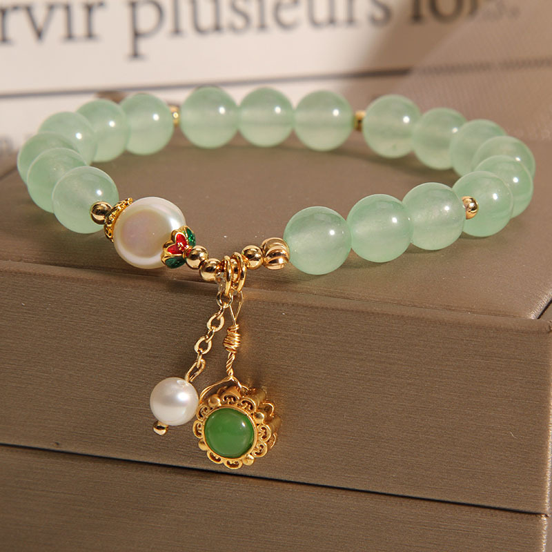 Verano fresco uva verde cristal pulsera femenina nicho diseño estudiante novias pulsera