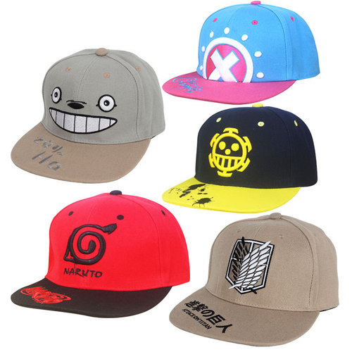 Anime peripherals: One Piece, Attack on Titan, Chopper, Naruto, Casual Korean Baseball Sun Hat