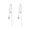 Silver needle, fashionable earrings from pearl, silver 925 sample, Korean style, internet celebrity