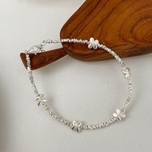 蒂奇S925纯银简约不规则感碎银子蝴蝶手链女甜美精致手工设计手饰