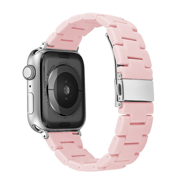 Aplicable a Huawei Samsung tres correa de reloj de plástico arco iris sólido correa de reloj de plástico Apple iwatch