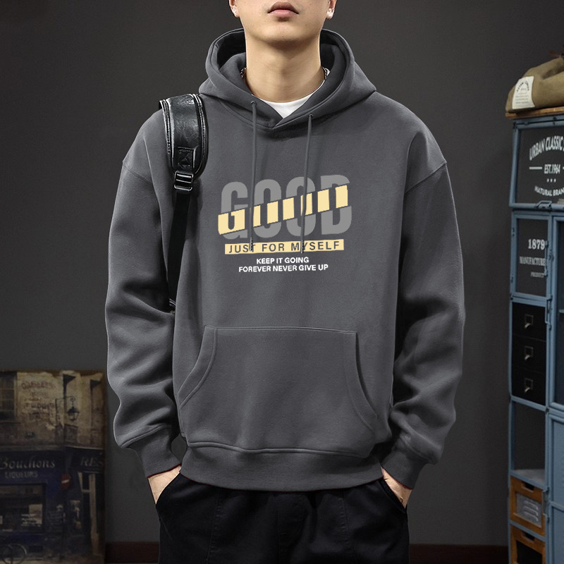 Otoño nuevo suelto pesado sudadera con capuzas letras masculinas y femeninas estilo de moda americana estilo de Hong Kong pareja camisa de manga larga