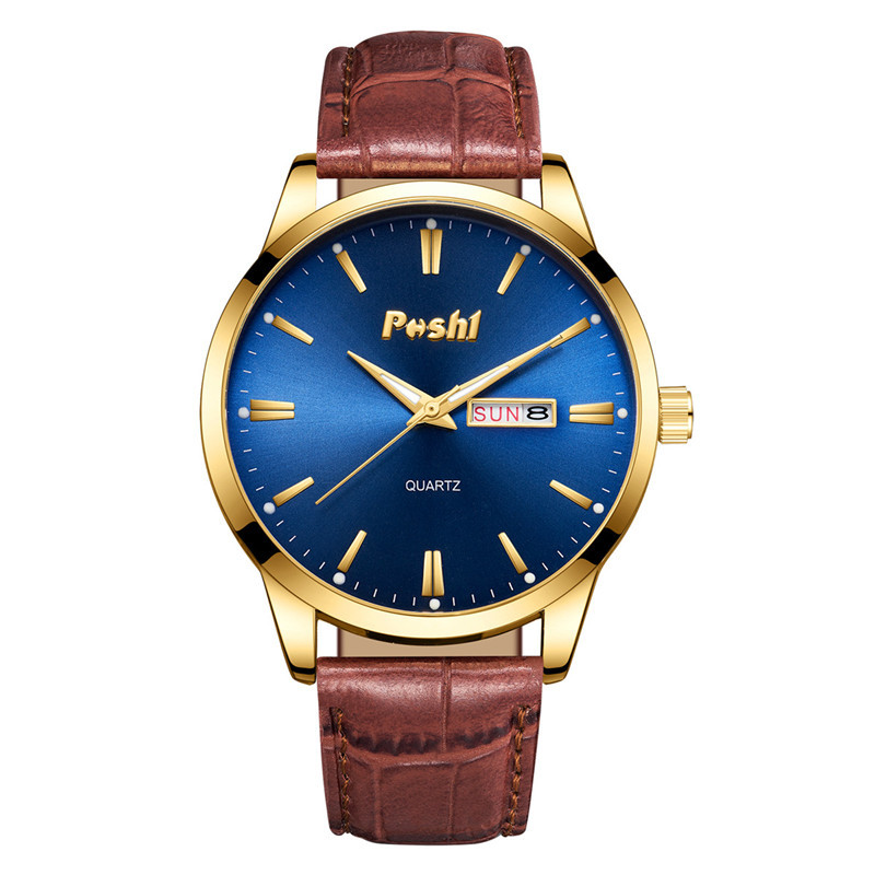 Reloj de marca POSHI al por mayor reloj de cuarzo de comercio exterior transfronterizo TikTok popular negocio impermeable reloj de hombre