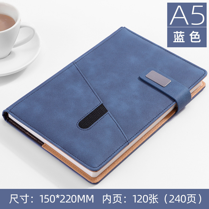Cuaderno de negocios personalizado LOGO bolsillo de libro grueso botón magnético a5 reunión de oficina creativo cuaderno de notas papelería al por mayor