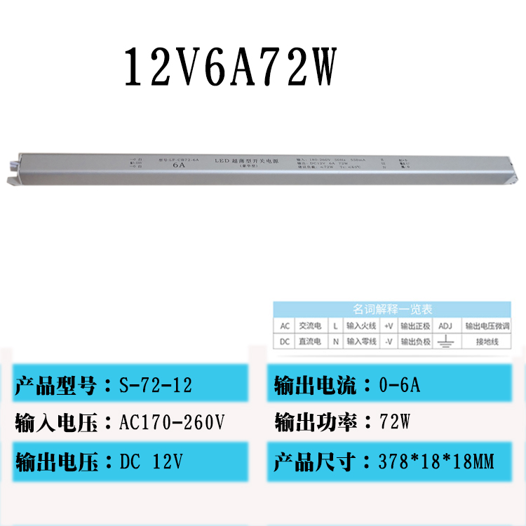 Mayorista LED conmutador de alimentación 12V fuente de alimentación ultra delgada barra de alimentación 12V24V300W400w silenciosa fuente de alimentación de caja de luz DC