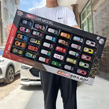 儿童男孩合金金属仿真小汽车模型玩具车套装招生机构大礼品盒批发