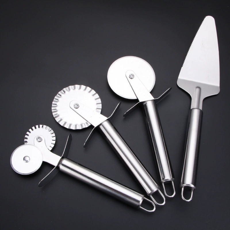 Dual wheel round universal kitchenware stainless steel