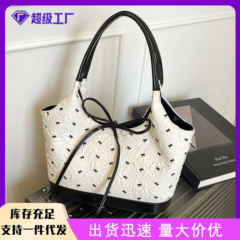 Корейская сумка подмышки с бантом для женщин, новинка 2025 года, модная сумка через плечо, повседневная сумка через плечо для женщин, женская сумка