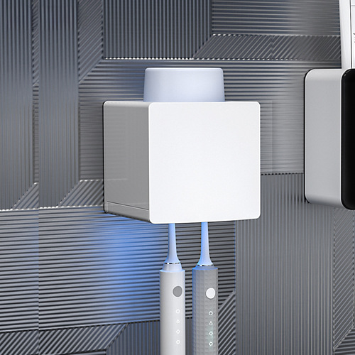 Cross-border Smart Toothbrush Sterilizer: UV Disinfection, No-Drill Design, Electric Toothbrush & Cup Holder, Internet-Famous Storage Rack
