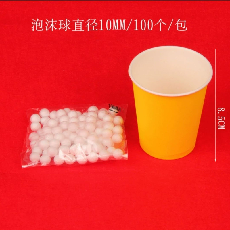 White round styrofoam ball from foam, small particles, DIY