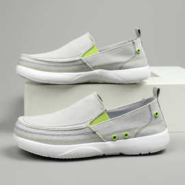 2025春夏外贸CROSS沃尔卢帆布鞋男韩版百搭懒人鞋一脚蹬低帮鞋