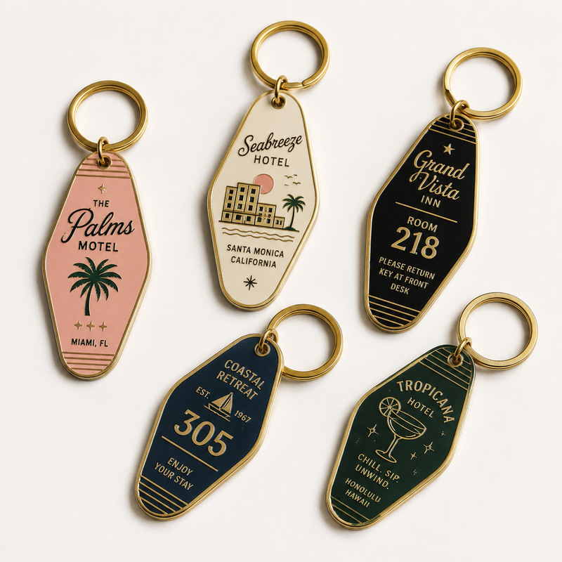 Customized Metal Keychains, Retro Hotel Style Zinc Alloy Painted Key Chains, Creative Gift Pendants Manufacturer Customized Metal Keychains, Retro Hotel Style Zinc Alloy Painted Key Chains, Creative Gift Pendants Manufacturer