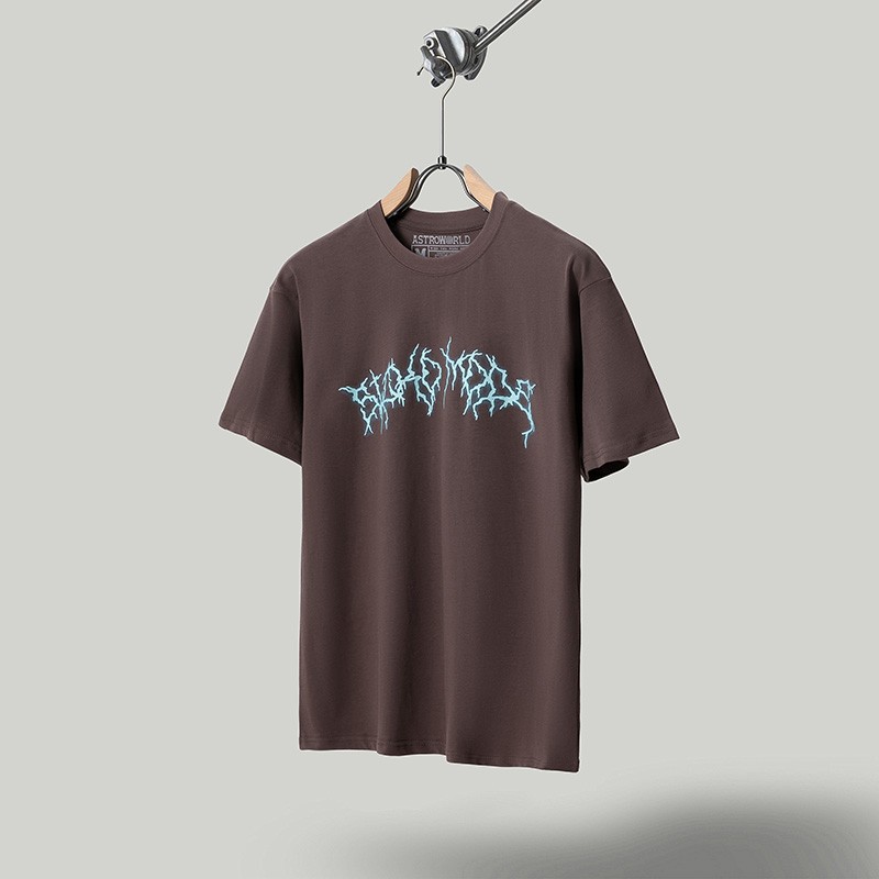 Travis de manga corta M mark Scott pequeño pato amarillo cactus relámpago rap tour TS pareja conjunta camiseta de hip-hop