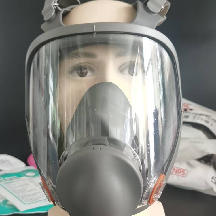 连安6800全面罩工业面罩头戴式粉尘喷漆防护口罩