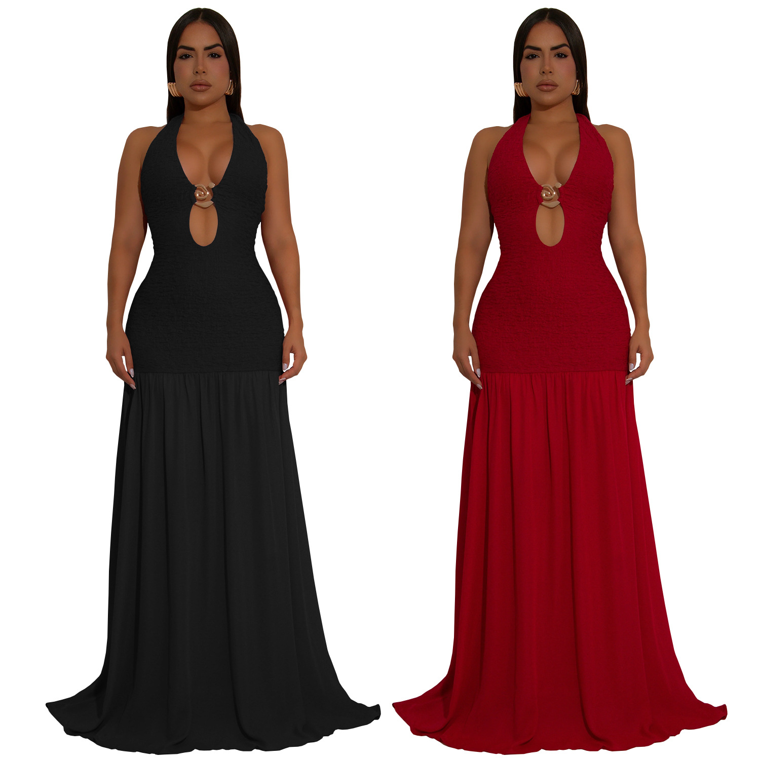 C7562 Aliexpress transfronterizo Amazon Europa y América ropa de moda de mujer colgante vestido de banquete vestido de vacaciones image 6