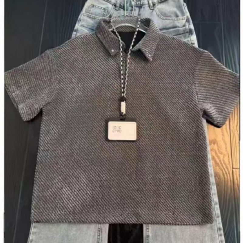 2026 Old Money Style Starry Sky Checkered Knitted Studded Men's Spring and Autumn Versatile Base Layer Loose Outerwear Top