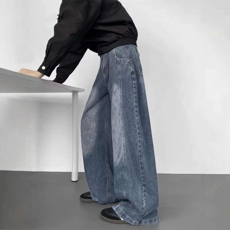 American Retro Scimitar Jeans for Men, Spring Trendy Brand Cleanfit Thickened Washed Casual Pants, Straight Wide-Leg Pants American Retro Scimitar Jeans for Men, Spring Trendy Brand Cleanfit Thickened Washed Casual Pants, Straight Wide-Leg Pants