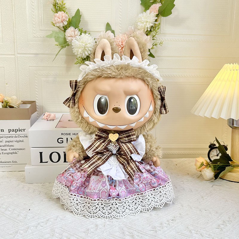 38cmラブブベビー服、ラブブぬいぐるみ服、ラブブ人形着替え、漢服スカートスーツ|undefined