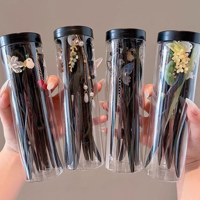 Sensación de alto nivel nuevo estilo chino campana orquídea clip de cabello paso de mujer agitar clip de cabello de ping-pong clip de cabello de estilo antiguo vestido de estilo chino clip de cabello tocado