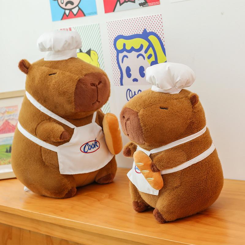 新しいシェフカピバラ人形カピバラぬいぐるみ睡眠枕人気の子供の人形ギフト卸売|undefined