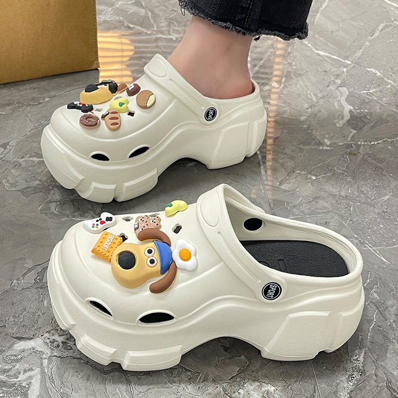 厚底洞洞鞋女款新款增高防滑时尚网红爆款沙滩凉拖鞋外穿夏季|undefined