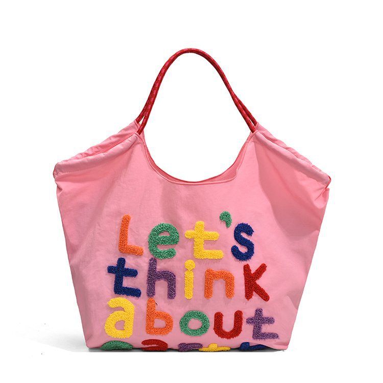 Seaside Holiday Beach Bag Large Capacity Tote Bag Hanfeng Ins All-match Shoulder Bag Women's Hand Portable Shopping Bag