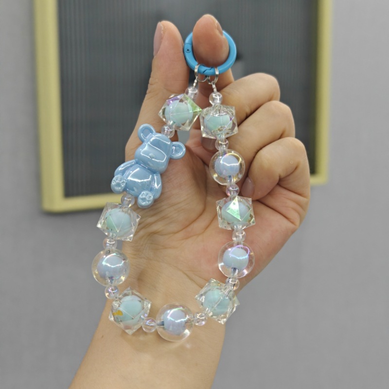 Chatter en vivo cuentas cadenas de teléfonos móviles llaveros bolsos de estudiantes llaves colgantes pequeños regalos al por mayor