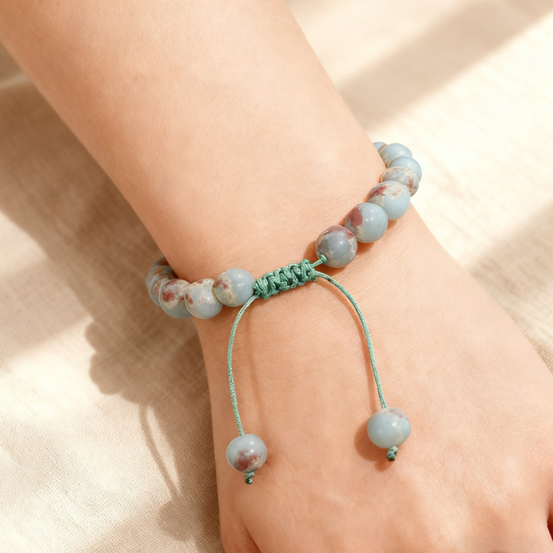 Cross-Border Hot-Selling Handmade Crystal Woven Bracelets, Fashionable Light Luxury Elastic Rope Bracelets, Jewelry Accessories, Handmade Agate