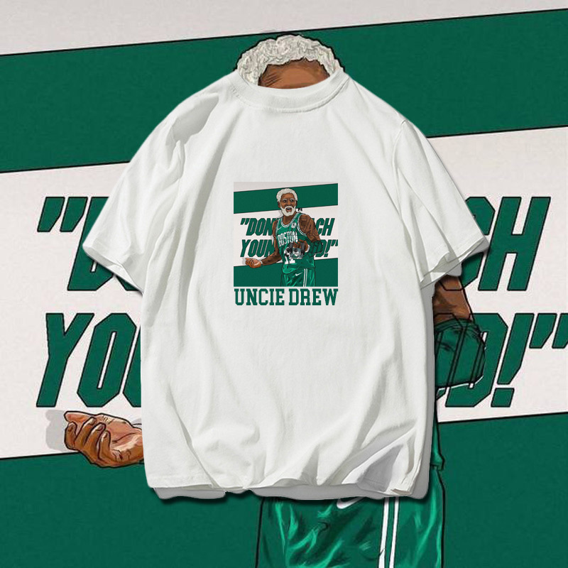 Kyrie Owen Drew Uncle Sports Trendy Short-sleeved T-shirt Loose Casual plus size Half-sleeved T-shirt