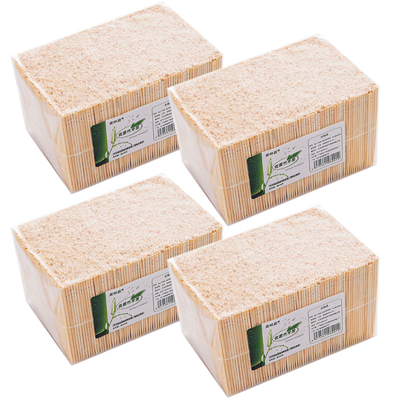 Restaurantes y restaurantes palillos de dientes tienda insignia palillos de bambú comerciales caseros desechables palillos de dientes caja de palillos de dientes de cabeza única