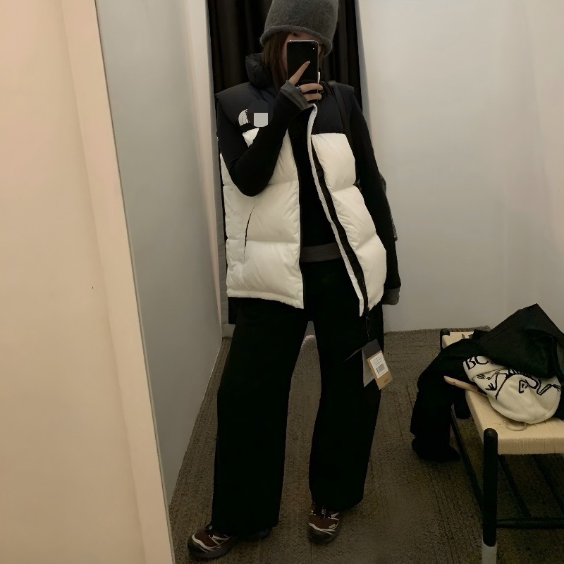 1996羽绒服马甲男女装同款刺绣外套防寒保暖立领背心韩版潮流|undefined