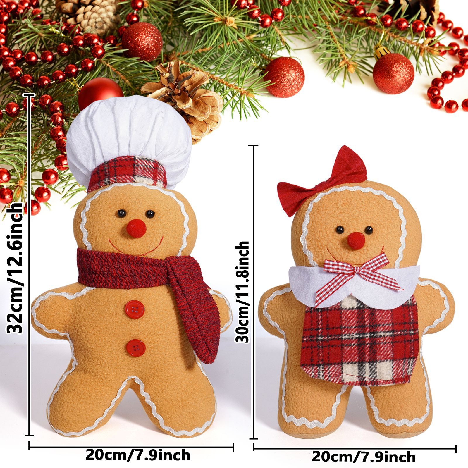 Navidad transfronteriza Gingerbread Doll Party Decoration Cartoon Decoration Navidad Bufandas Gingerbread Doll