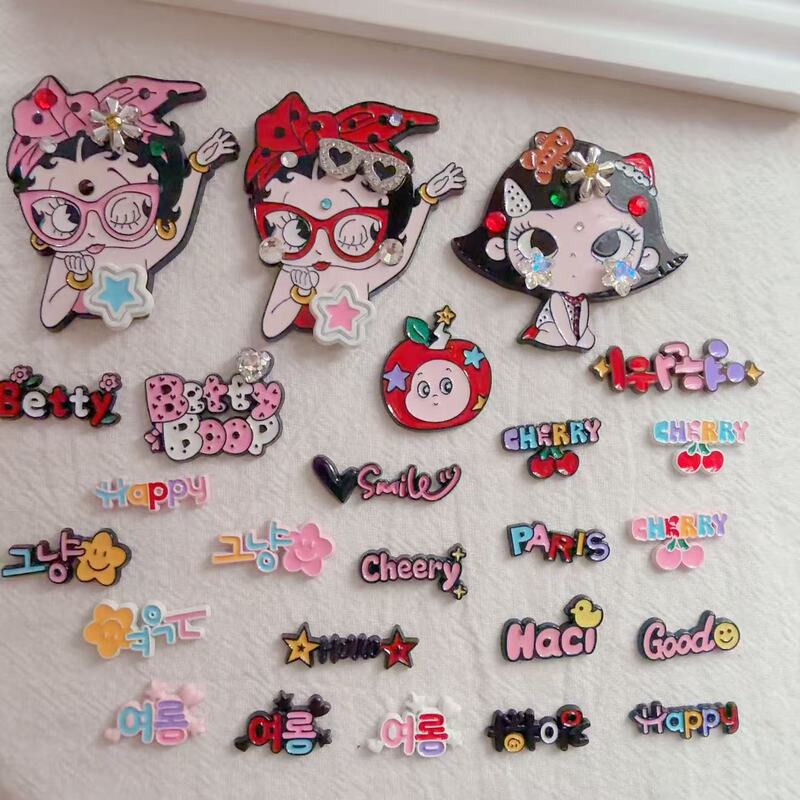 Korean-Style Bubble Betty Letter Hairpin Hair Clip Shark Hole Shoes Internet Celebrity Accessories Hair Ornaments Phone Case DIY Parts Korean-Style Bubble Betty Letter Hairpin Hair Clip Shark Hole Shoes Internet Celebrity Accessories Hair Ornaments Phone Case DIY Parts